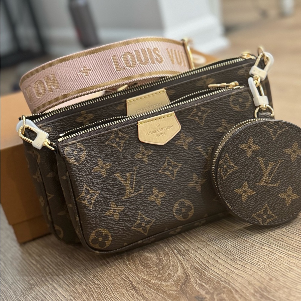 Louis Vuitton Brown and Tan Monogram Crossbody Bag